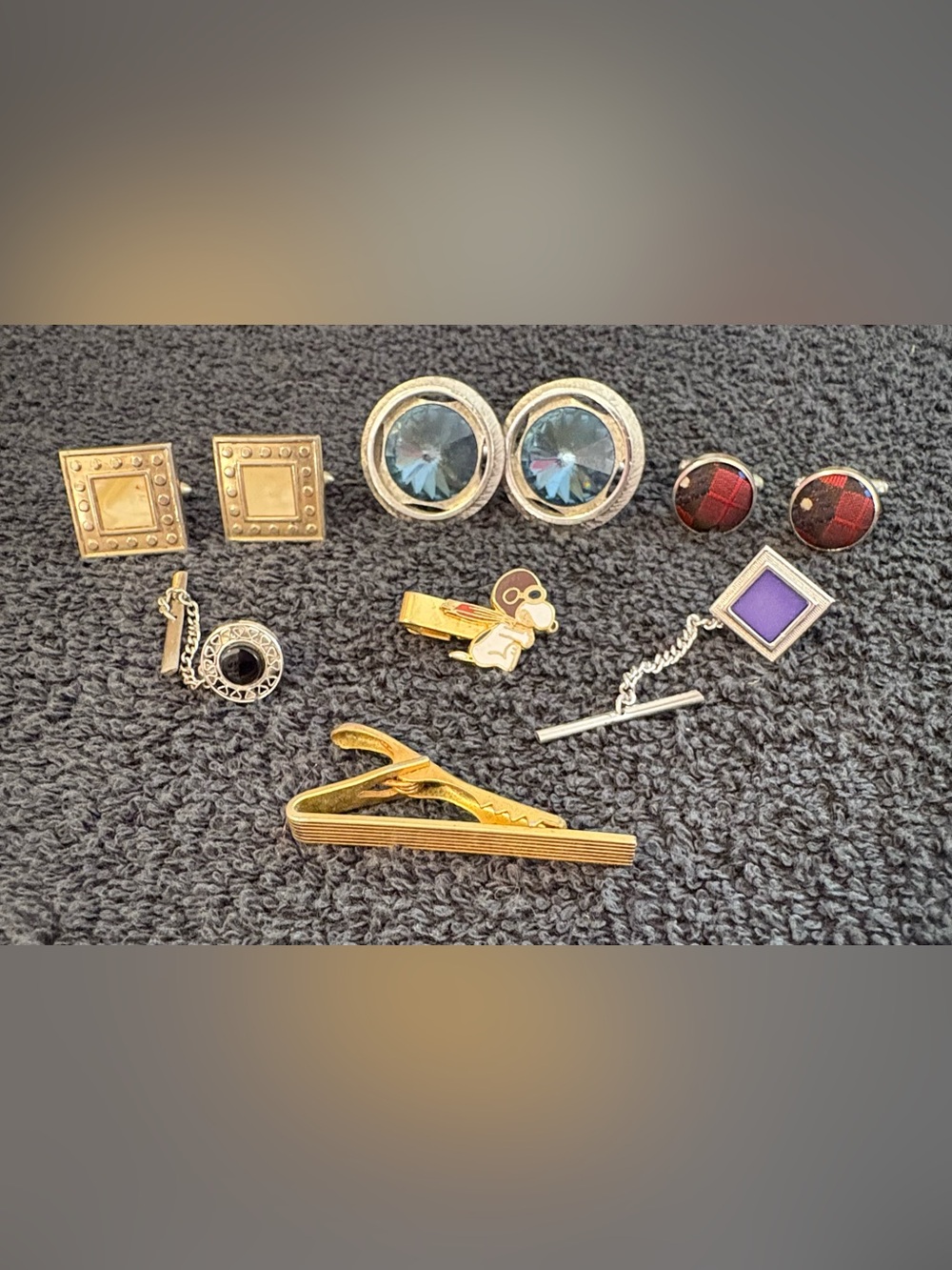 Vintage lot of Men’s Cufflinks and Tie Pins. Late ‘60’s-‘70’s. (X-posted)